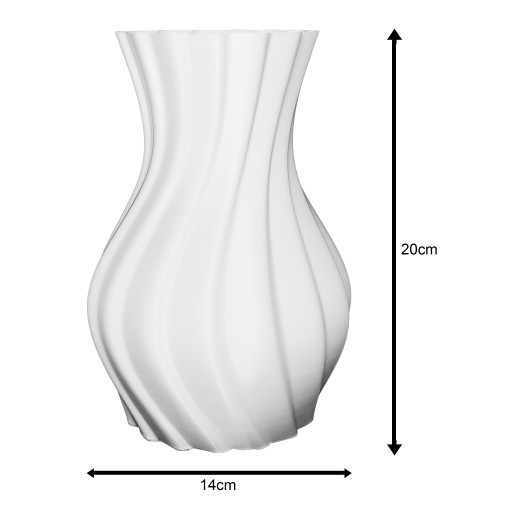 Váza na kvety, vysoká, moderná, nerozbitná, 20 cm