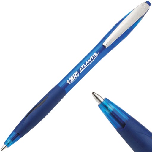 BIC ATLANTIS Mäkké automatické guľôčkové pero 1mm modré.