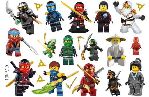 Odnímateľné tetovania pre deti LEGO NINJAGO CG401