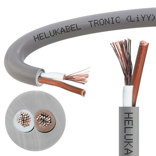 TRONIC LIYY ovládací kábel kábel 2x0,75mm2 500V odolný voči oleju HELUKABEL