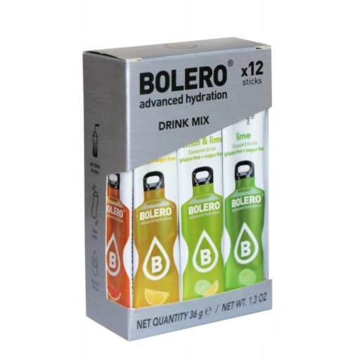 12x BOLERO CITRUSOVÝ NÁPOJ ZMES CHUTÍ PRÁŠOK NA SÝTIK BEZ CUKRU DO VODY
