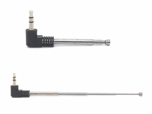 Teleskopická anténa 25 cm 3,5 stereo jack konektor (3055