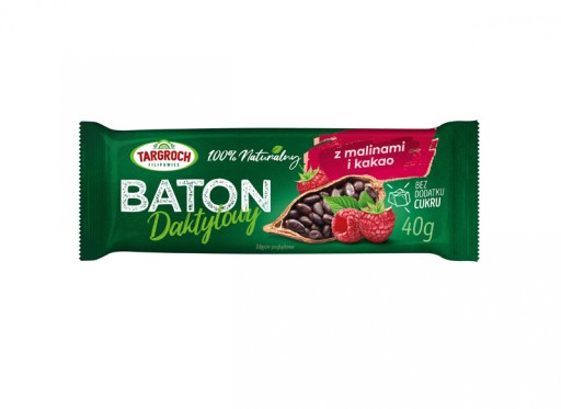 Datlová tyčinka s malinami a kakaom 40g Targroch