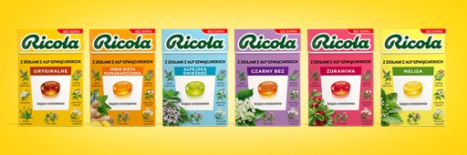 Švajčiarske bylinkové cukríky Ricola čierna baza 27,5 g