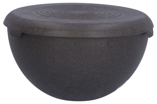 PLASTOVÁ KUCHYŇSKÁ MISKA S POKROKOM, HNEDÁ, BIO, 29 CM NA ŠALÁT, ČIPESKY, 6L