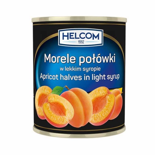 Polovičky marhúľ v sirupe Helcom light 850ml