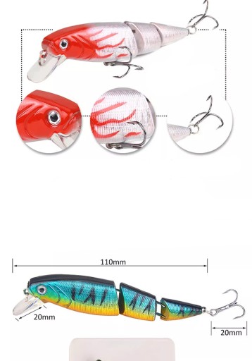 Wobler PIKE ZANDER PERCH Broken F148 GREEN