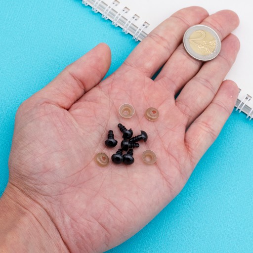 Oká so závitom a svorkami Plast 8mm 50 párov