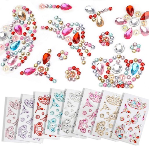 SAMOLEPIACE NÁLEPKY DIAMANTY ZIRCONIA DIY