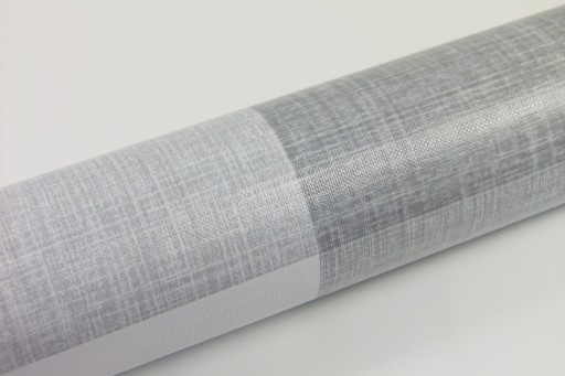 45 cm Dekoratívna dyha sivá mriežka - biela