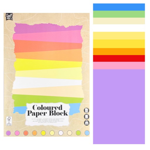 FAREBNÁ KRESBA A TECHNICKÝ PAPIER HRUBÝ 20 ARKOV 24x30cm 10 FAREBNÝ BLOK