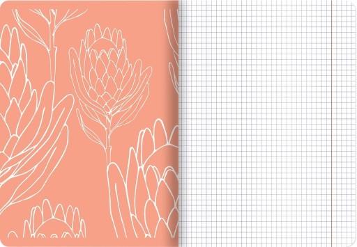 Zápisník A4 60k štvorcový Flowers Top2000 lak