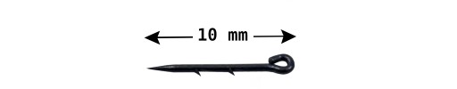 10 x kovová rybárska IHLA na nástrahy 10 mm