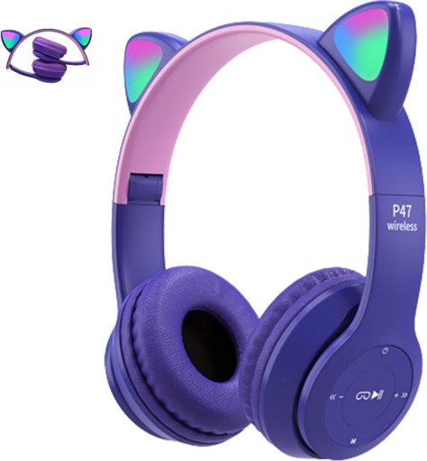Bezdrôtové slúchadlá SA119 P47M RGB Cat Ear