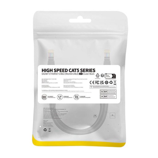 BASEUS INTERNETOVÝ KÁBEL ETHERNET LAN KÁBEL RJ45 CAT5 1GB/S 1,5M