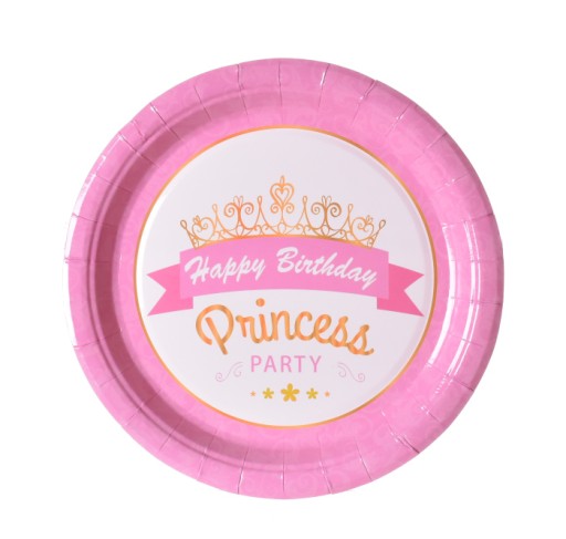 Princeznovské narodeninové TANIERE, princess, 6 ks
