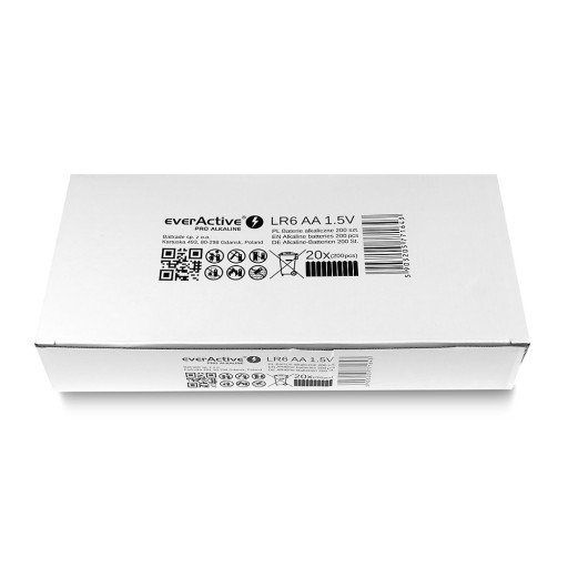 10x LR6 AA everActive PRO alkalické batérie (balenie)
