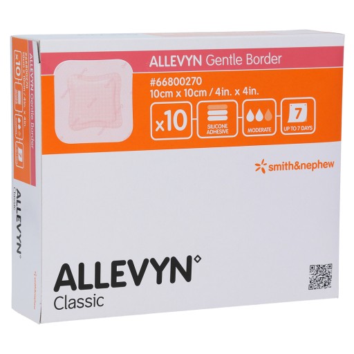 Allevyn Gentle Border Lite penový obväz s gélom 7,5 x 7,5 cm, 1 kus