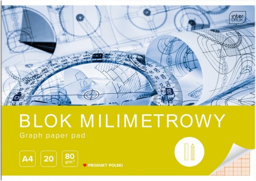 Interdruk A4 milimetrový blok 20 listov x 3