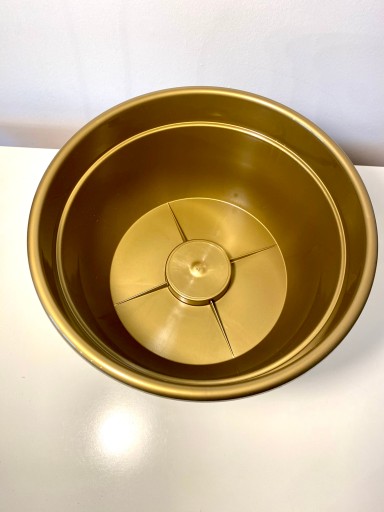 Obal na misu Kvetináč so zlatou nohou BOWL4 tomplastic na chryzantémy