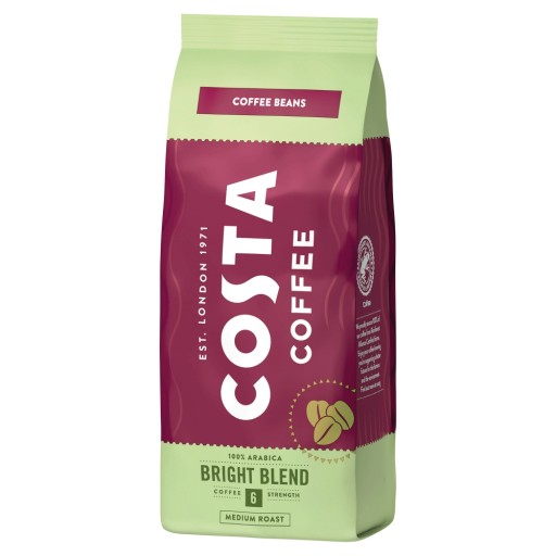 COSTA Bright Blend Stredná zrnková káva 200g
