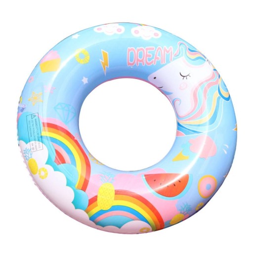 plavecký matrac kruh pre deti a dospelých 70cm modrý jednorožec