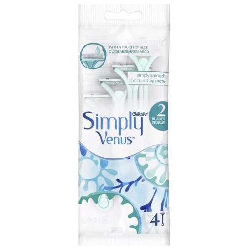 Gillette Simply Venus 2 jednorazové holiace strojčeky, 4 kusy
