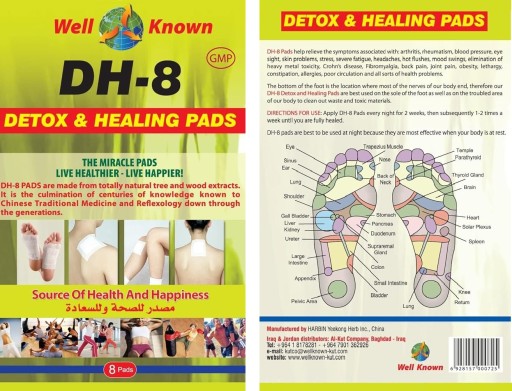 DETOXNÉ NÁPLAHY ČISTIACE TOXÍNY DH-8 PRE DETOXIKÁCIE NA NOHY PREMIUM