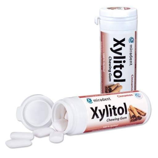 Žuvačka Miradent s xylitolom, škoricová príchuť, 30 kusov