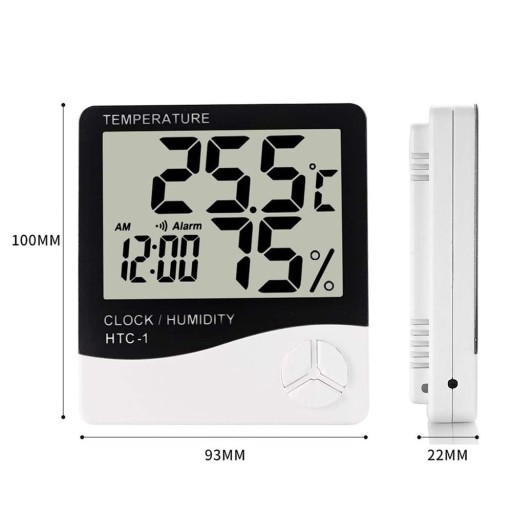 DIGITÁLNY TEPLOMER Vlhkomer METEOSTANICA HODINY Vlhkomer