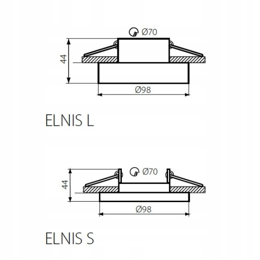Biele stropné očko ELNIS S W Kanlux