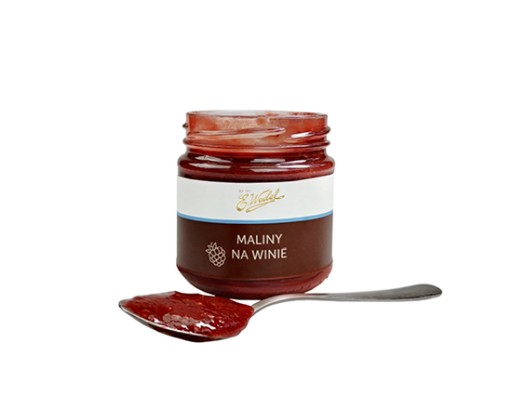 Maliny vo víne 200 g E.Wedel zavára