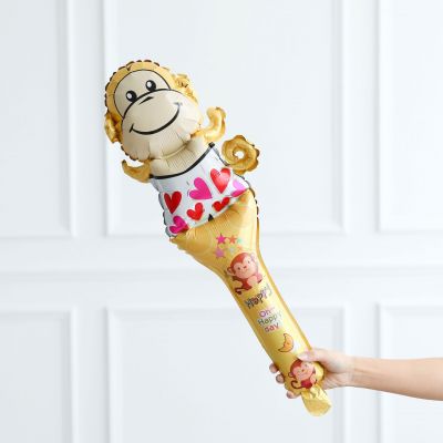 Ručný fóliový balónik YELLOW MONKEY ku Dňu detí Narodeniny veľký 78x26cm