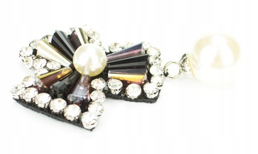 Zirkónová nášivka Cross Pearl Bow Bow