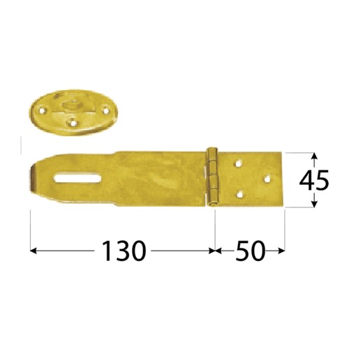 PÁNT+ZÁVER 130X50X45MM ZZK50 ZLATÝ DOMAX