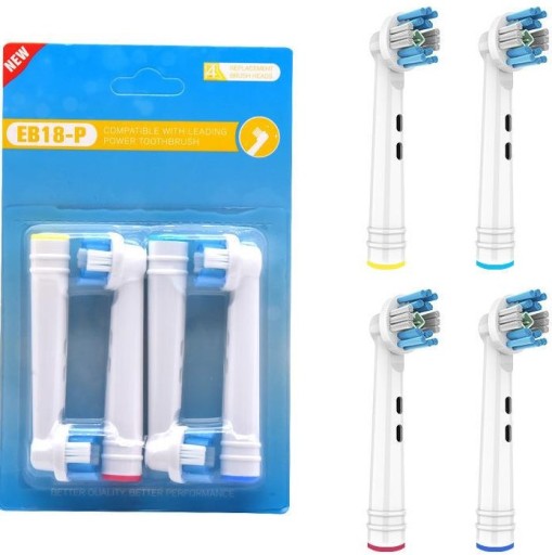 4 ks 3D CLEAN hlavice pre zubné kefky Oral-B Braun EB18