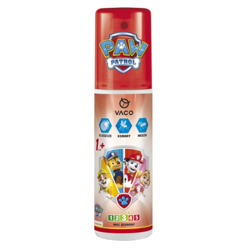 VACO Paw Patrol tekutina pre deti 1+ proti komárom, muchám a kliešťom 90ml