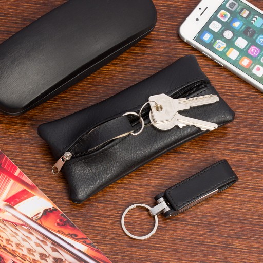 KEY CASE veľký obojstranný plochý kľúč, dlhá priestranná peňaženka