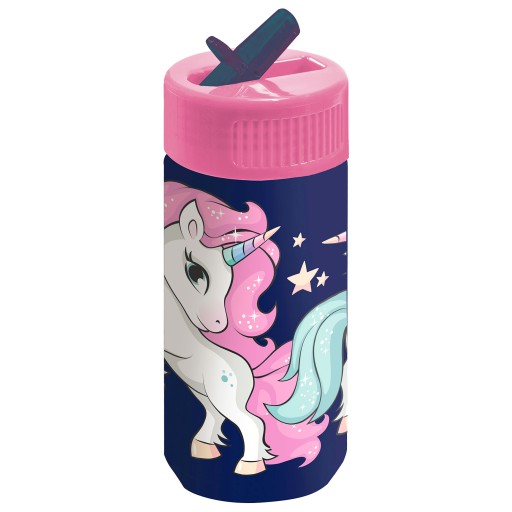 Fľaša na vodu pre deti, fľaša pre dievčatá, Unicorn, 330 ml