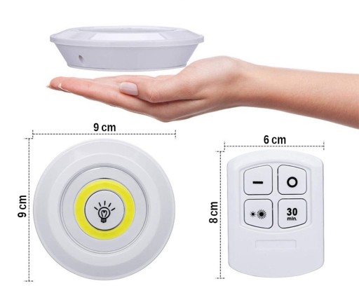 BEZDRÔTOVÁ LED LAMPA S DIAĽKOVÝM SVETLOM NA BATÉRIU