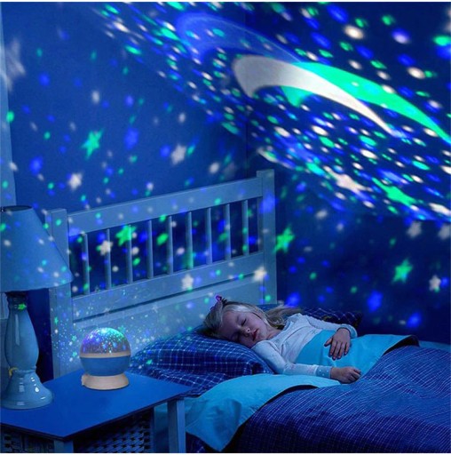 NOČNÁ LAMPA SKY STARS PROJEKTOR LAMPA PROJEKTOR ZMENA FARBY 2v1 XL