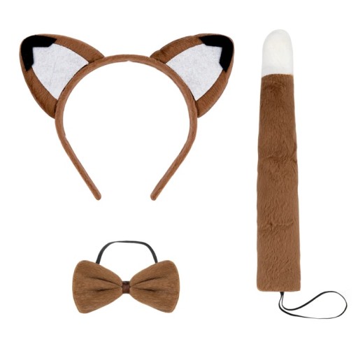 FOX set Kostým líška uši tail motýlik