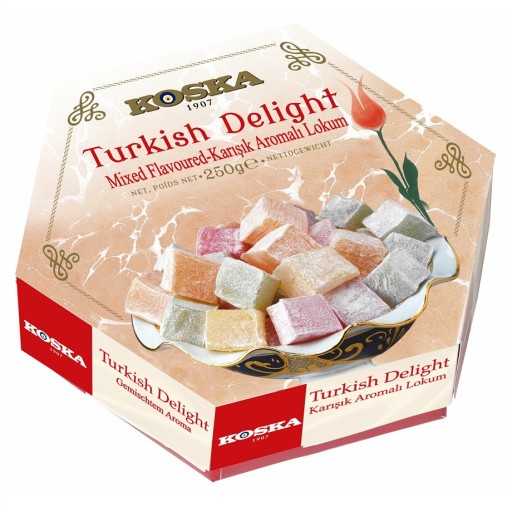 Lokum mix príchutí Turecký med 250g Koska