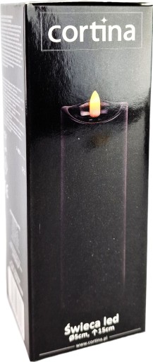 LED vložka na sviečky, čierna, 15 cm LED sviečka na batérie, čierna