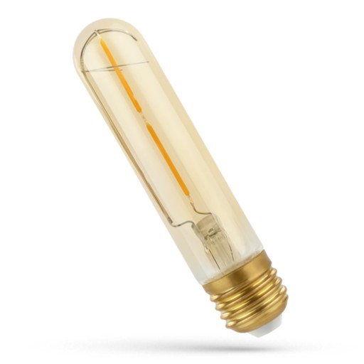 Retro LED žiarovka T30, trubica E-27, 2W teplá biela