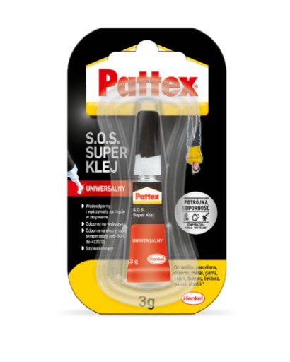 Pattex S.O.S. SUPER GLUE sekundové lepidlo 3 g