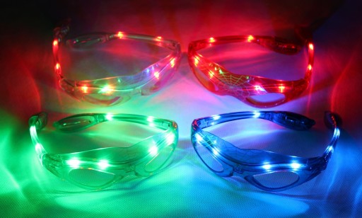 Svietiace LED okuliare na párty