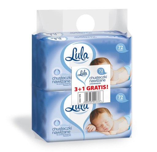 LULA VLHČENÉ Utierky 3+1 S PANTENOLOM
