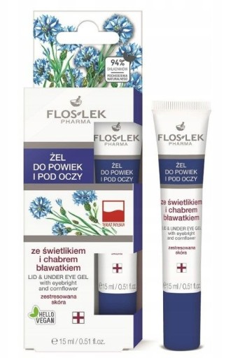 FLOS-LEK svetlíkový gél s chrpa - 15 ml