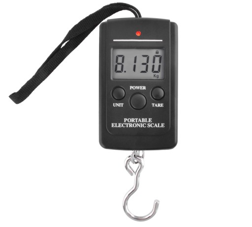 Háčik Cestovná rybárska váha na batožinu 40 kg LED